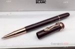 Mont Blanc Rouge et Noir Replica Rollerball Pen / Drak Red & Rose Gold Clip